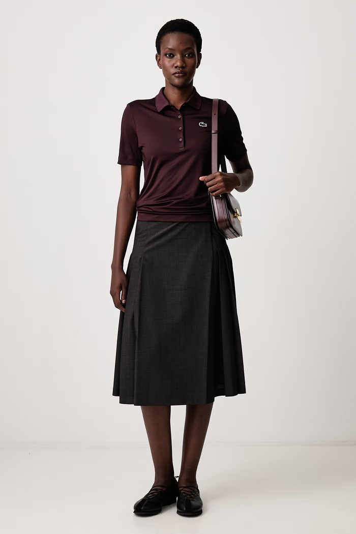Lacoste Polo damskie PF0081 bordowy AW26