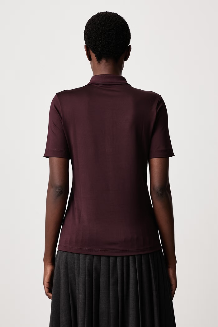 Odzież Lacoste Polo damskie PF0081 bordowy