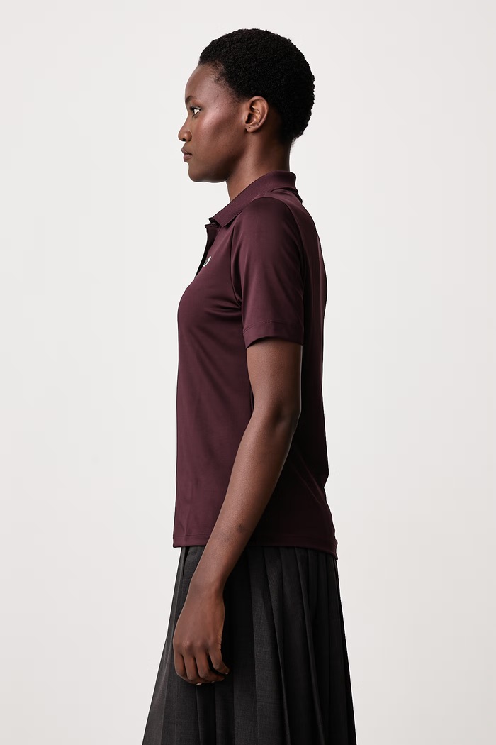 Polo damskie Lacoste PF0081 bordowy