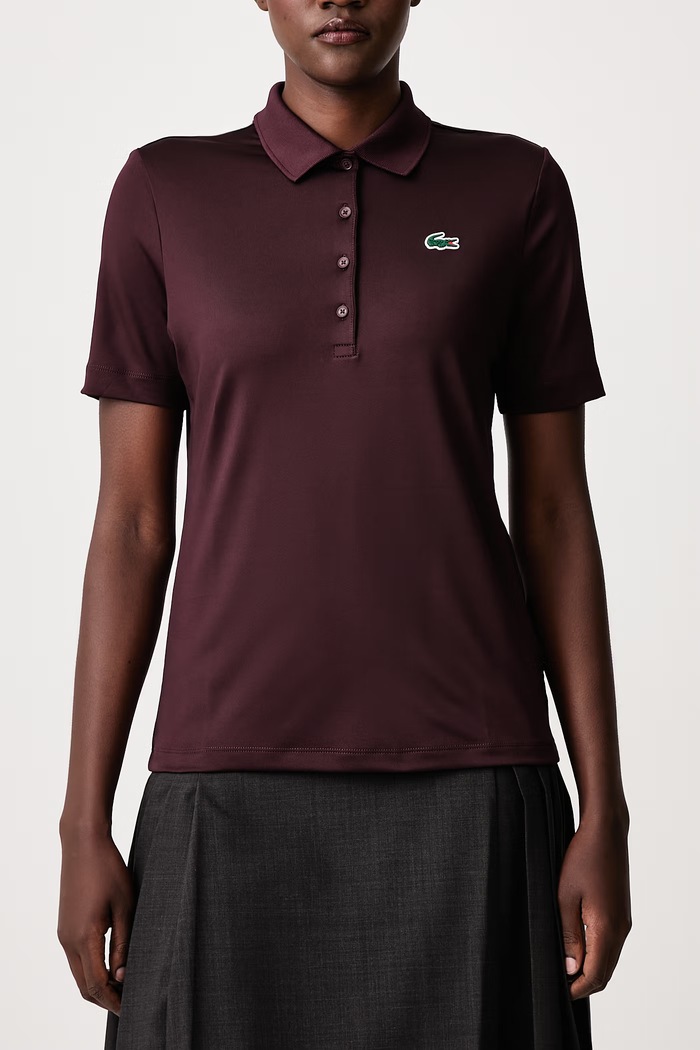 Polo damskie Lacoste bordowy PF0081