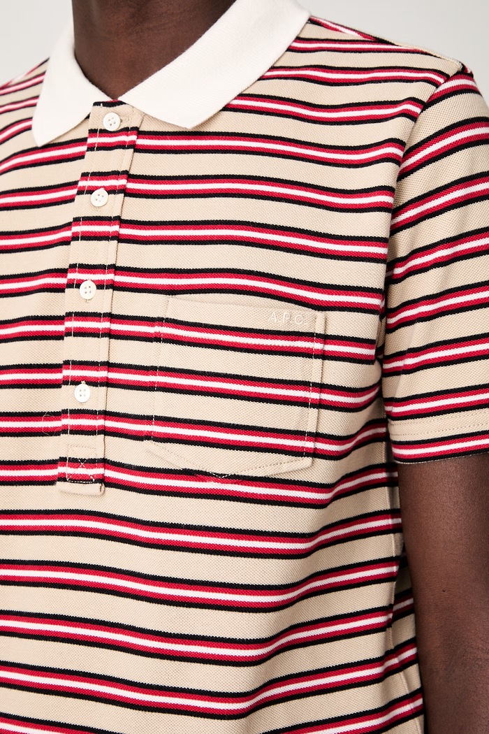 A.P.C. courtes rayee GOTS polo bawełniane damskie COHMZ.F26572