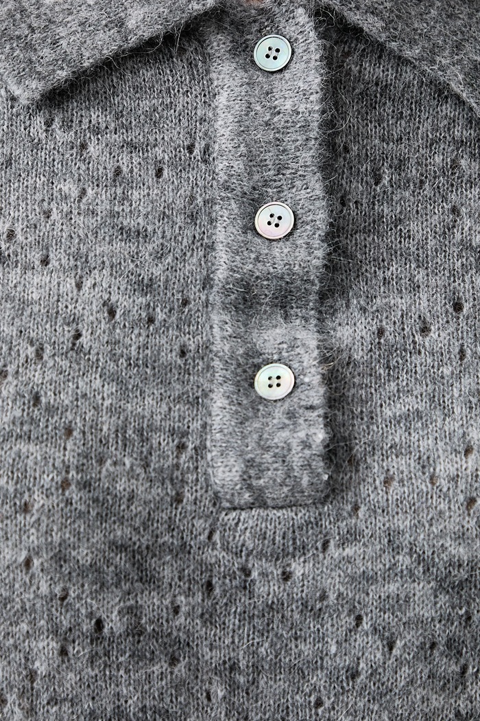 Paul&Shark Sweter z krótkim rękawem damski z wełną alpaki 16351106
