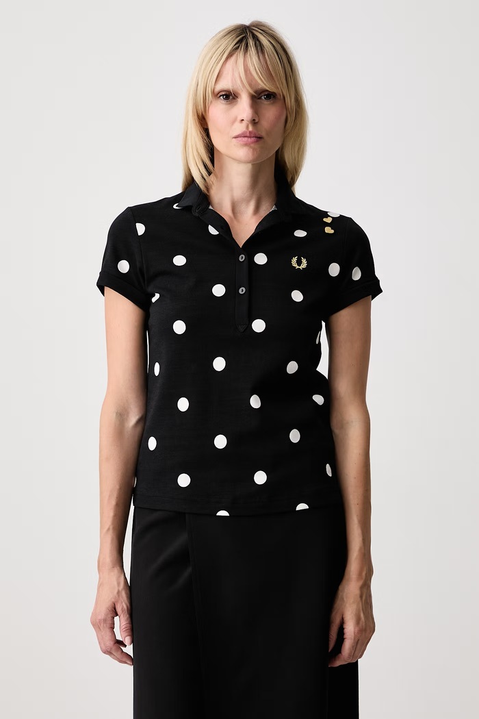 Fred Perry polo damskie bawełniane czarny SG3104.102