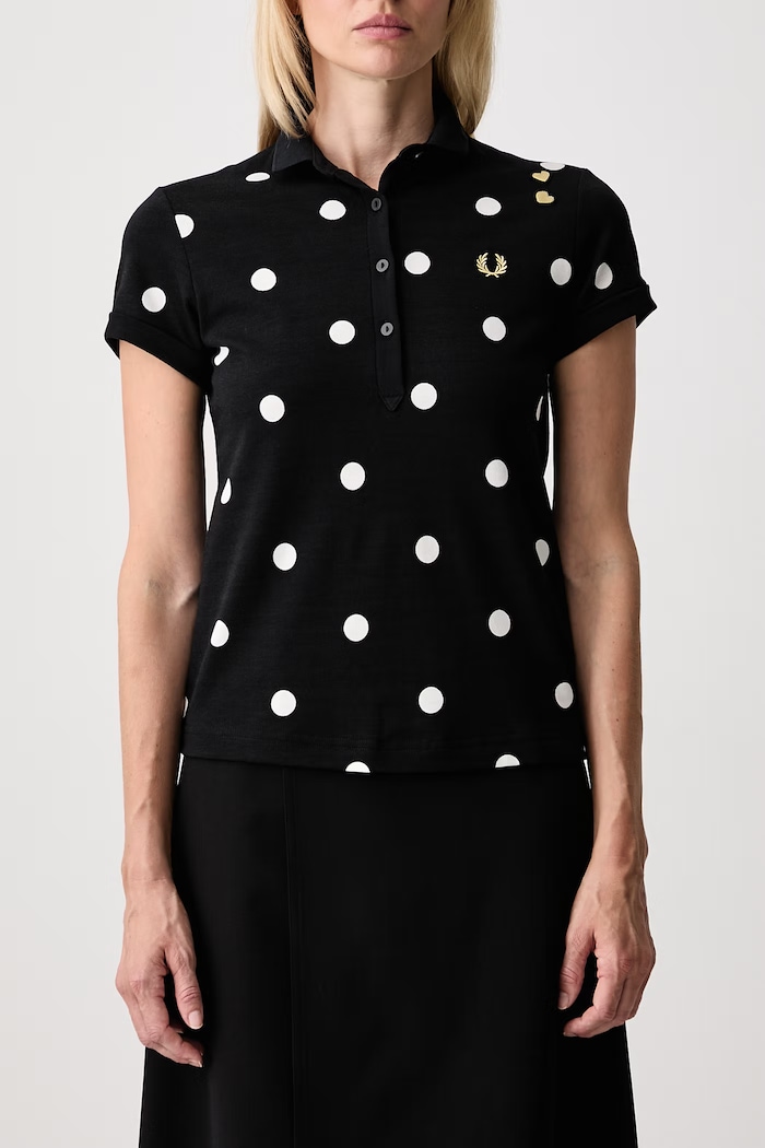 Fred Perry polo bawełniane damskie SG3104.102 czarny
