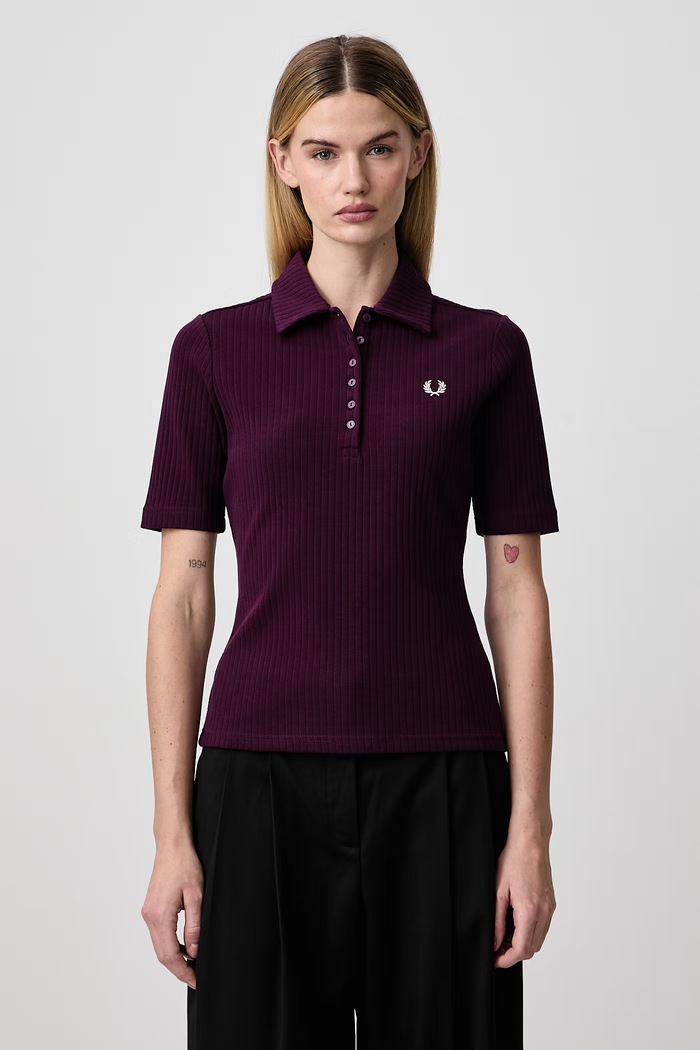 Fred Perry Polo damskie z bawełną fioletowy G3162.37C