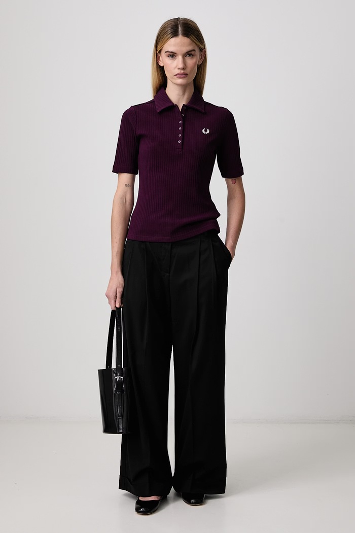 Fred Perry Polo damskie z bawełną G3162.37C fioletowy AW26