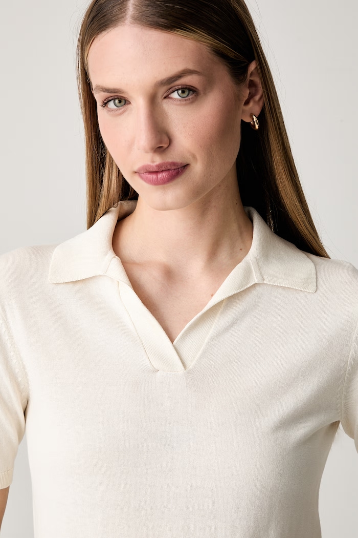 Weekend Max Mara polo swetrowe damskie z jedwabiem WKDRONCOLO beżowy 2625366141600