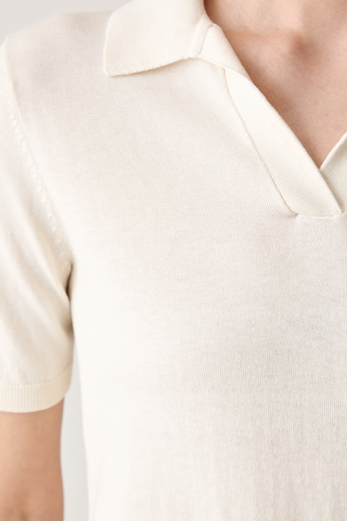 Weekend Max Mara polo swetrowe damskie z jedwabiem WKDRONCOLO 2625366141600 beżowy