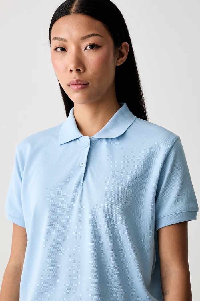 Odzież adidas Originals polo damskie z bawełną KT7992 niebieski