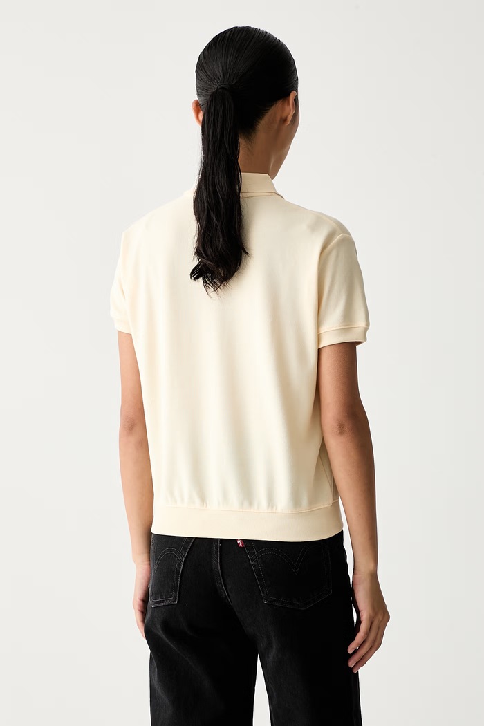 Odzież adidas Originals polo damskie z bawełną KT7991 beżowy