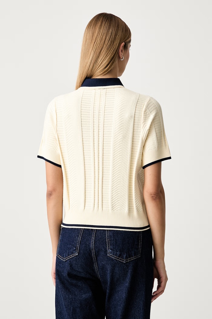 Ρούχα adidas Originals πόλο γυναικείο με βισκόζη Cable Knit Cali KT1862 κίτρινο