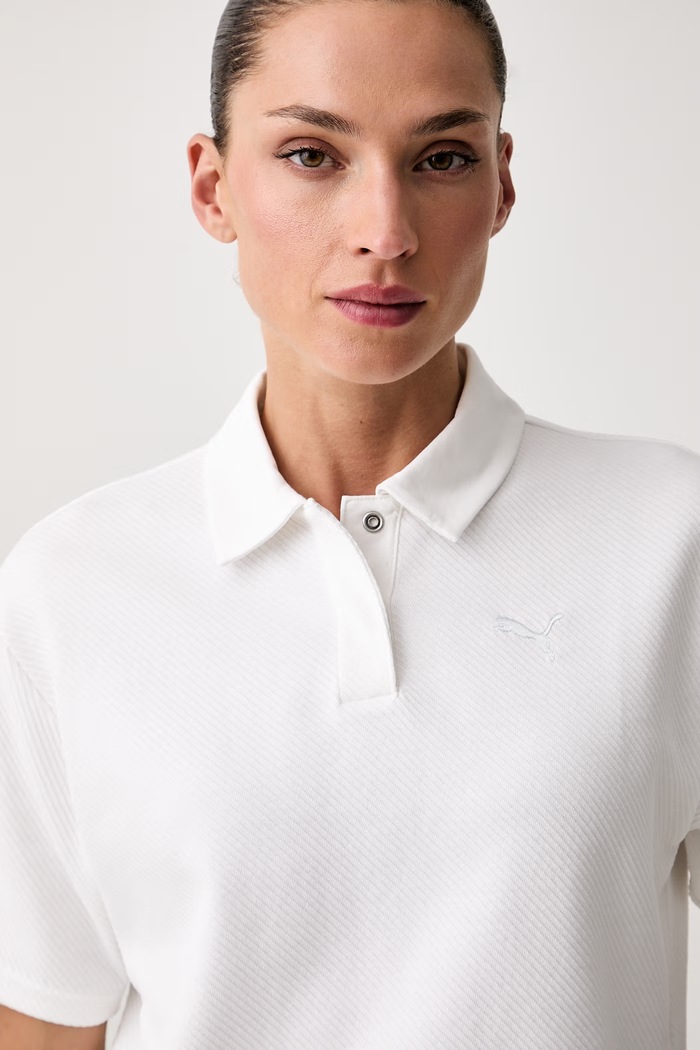 Puma polo damskie z bawełną CLASS biały 694014