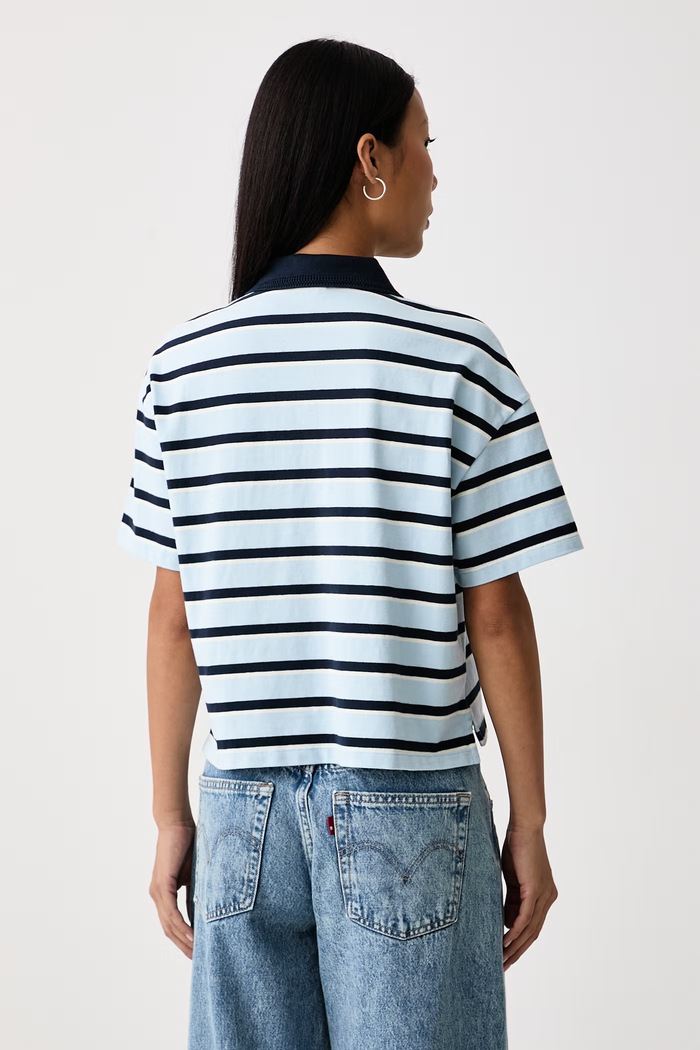 Odzież Levi's Polo damskie bawełniane DIDION RUGBY 008SU niebieski
