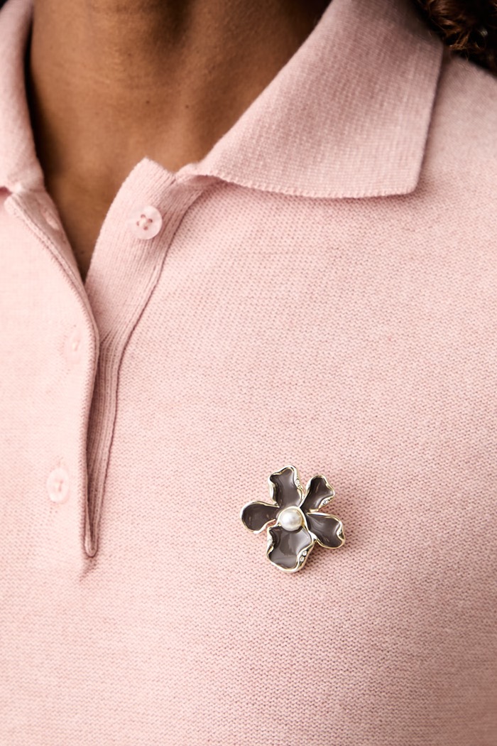Twinset polo swetrowe damskie z wełną 262LI3BBB różowy