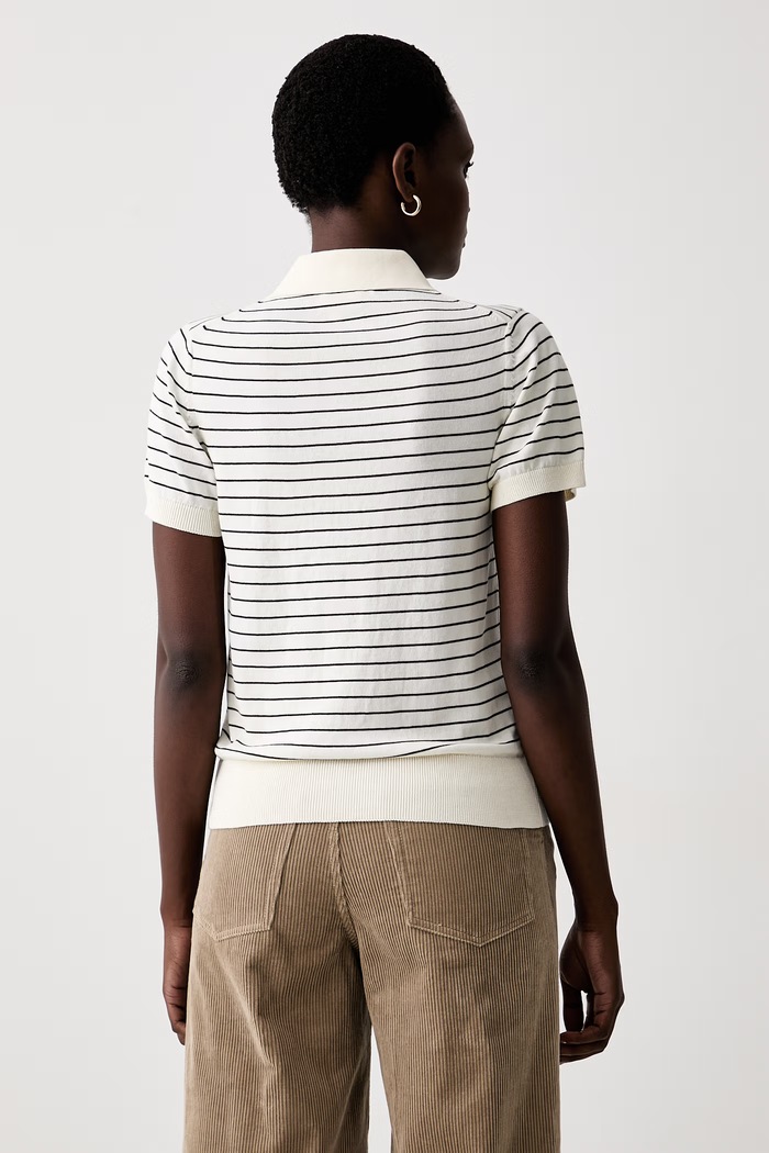 Odzież A.P.C. polo swetrowe damskie bawełniane polo aline COHLP.F23509 beżowy