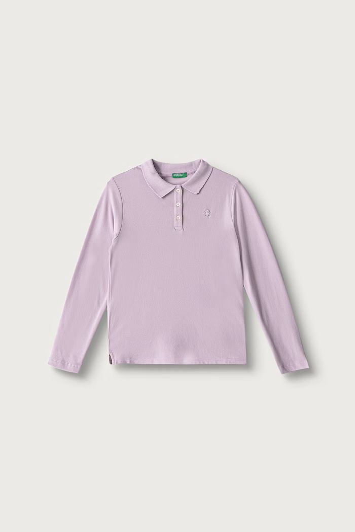 United Colors of Benetton Majica dugih rukava za djecu od pamuka s elastanom ljubičasta 3WG9C300X.G.Reproposal