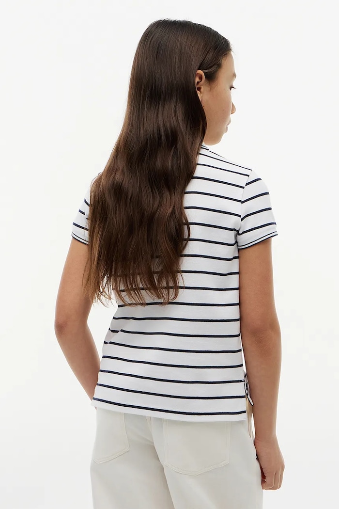 Dziewczynka Tommy Hilfiger Polo dziecięce bawełniane z elastanem KG0KG08556.G granatowy