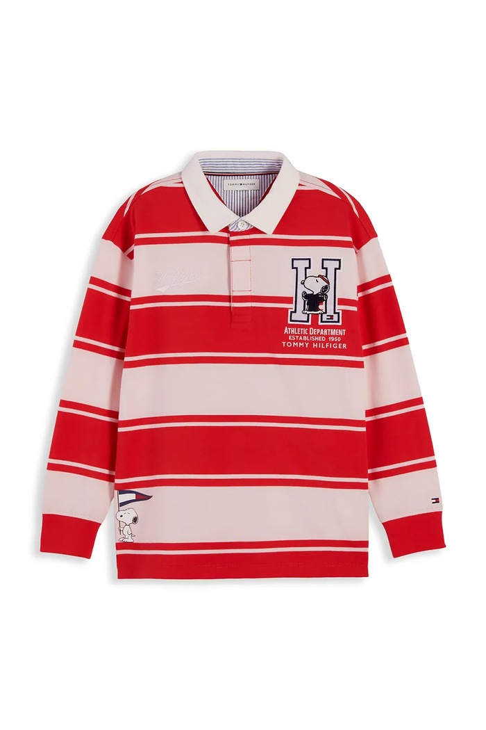 Tommy Hilfiger longsleeve dziecięcy bawełniany KS0KS00768.G.98.122.9BY czerwony AW26