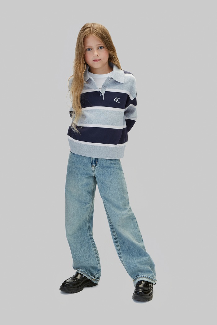 Dziewczynka Calvin Klein Jeans Sweter dziecięcy bawełniany LVCKFJF14G.9BY2 szary