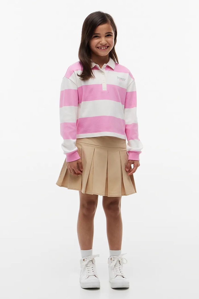 Tommy Hilfiger longsleeve dziecięcy bawełniany różowy KG0KG09538.9BY2