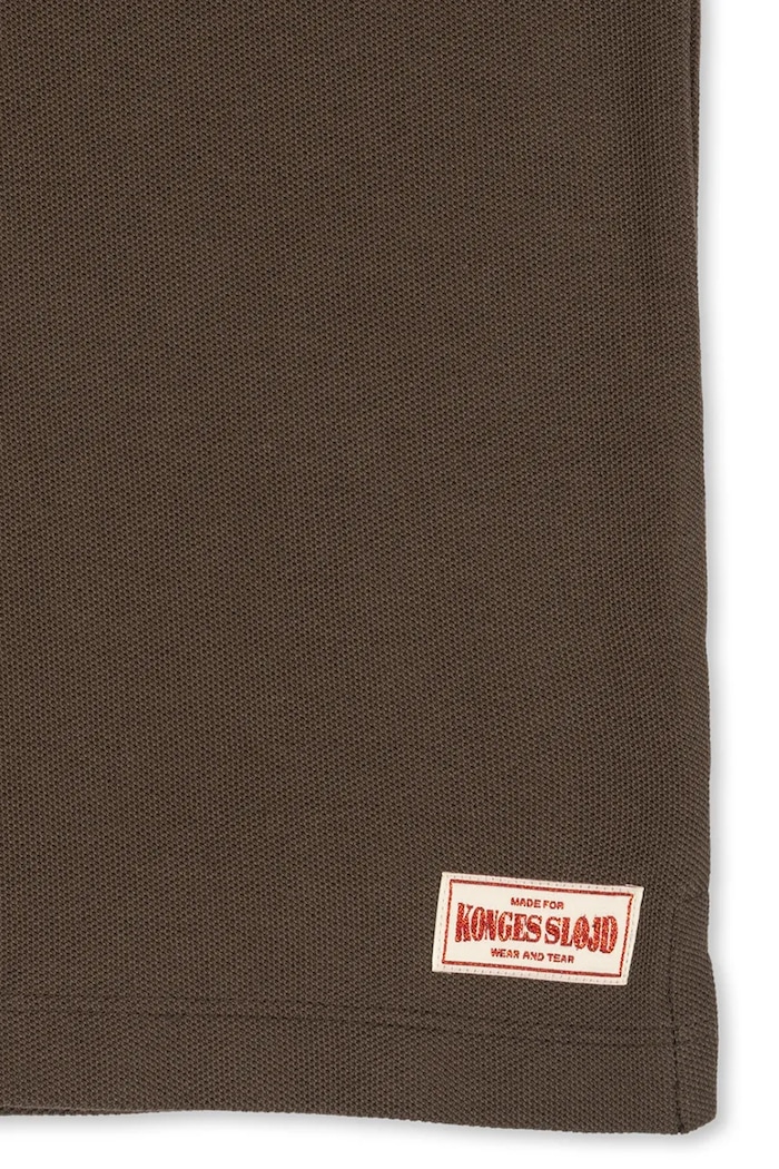 Longsleeve dziecięcy bawełniany FLORIAN LS POLO GOTS Konges Sløjd brązowy KS106471.9BY2