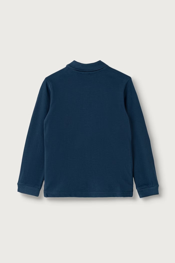 United Colors of Benetton Longsleeve dziecięcy bawełniany 3089G3017.P.Seasonal granatowy AW26