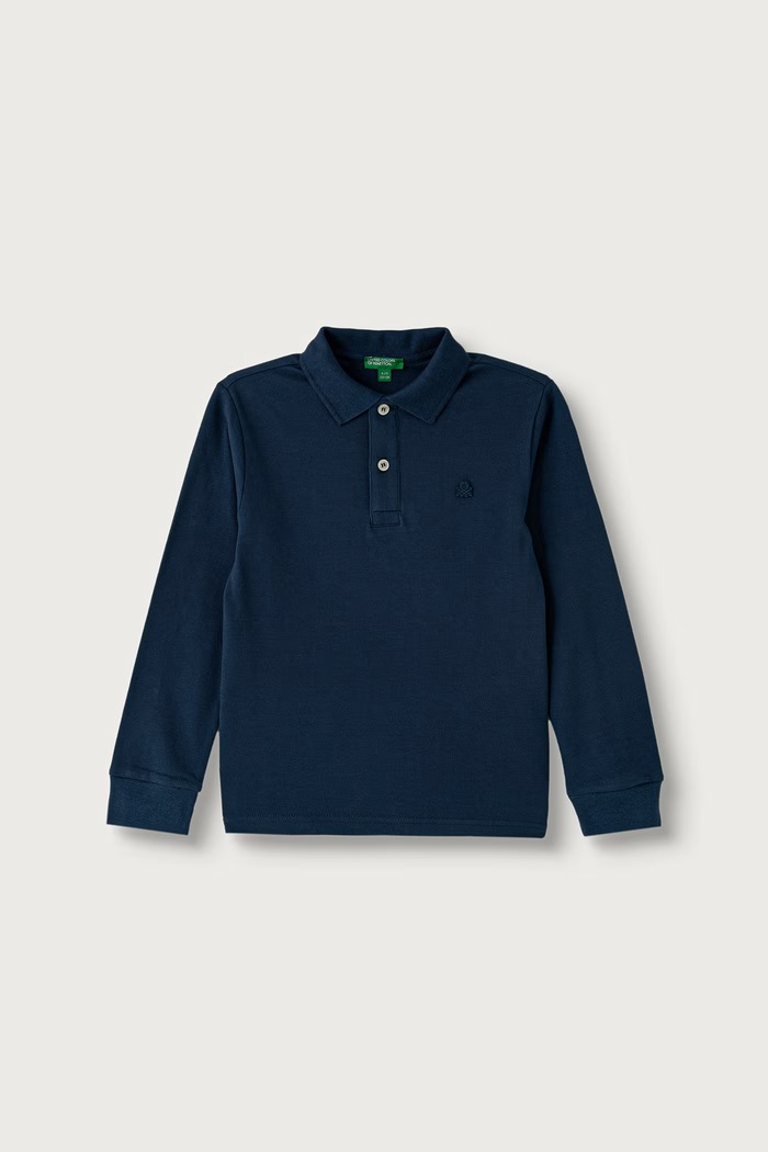United Colors of Benetton Longsleeve dziecięcy bawełniany granatowy 3089C302E.G.Seasonal