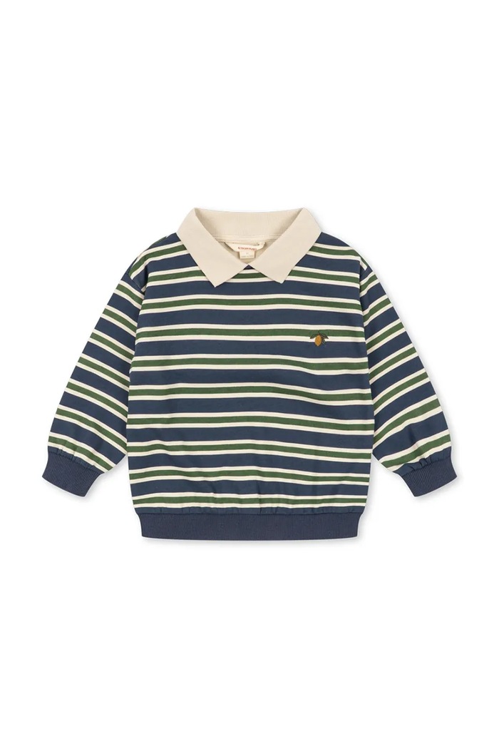 Konges Sløjd polo dziecięce bawełniane SPOTTY LS POLO GOTS KS107632.9BY2 granatowy AW26