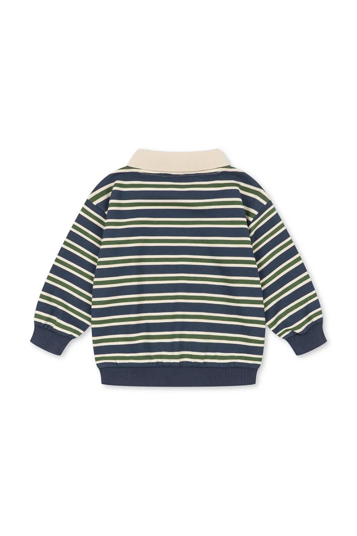 Chłopiec Konges Sløjd polo dziecięce bawełniane SPOTTY LS POLO GOTS KS107632.9BY2 granatowy