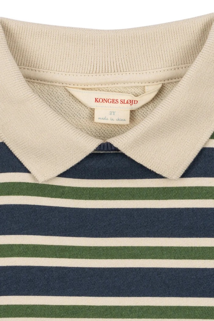 Konges Sløjd polo dziecięce bawełniane SPOTTY LS POLO GOTS granatowy KS107632.9BY2