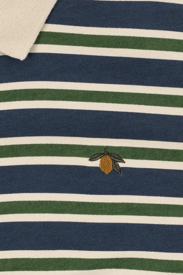 Konges Sløjd polo dziecięce bawełniane SPOTTY LS POLO GOTS KS107632.9BY2 granatowy