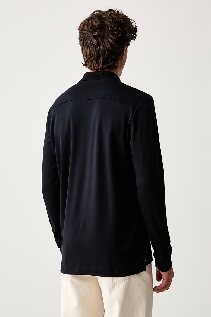 Odzież Eton longsleeve męski bawełniany 100011985 granatowy