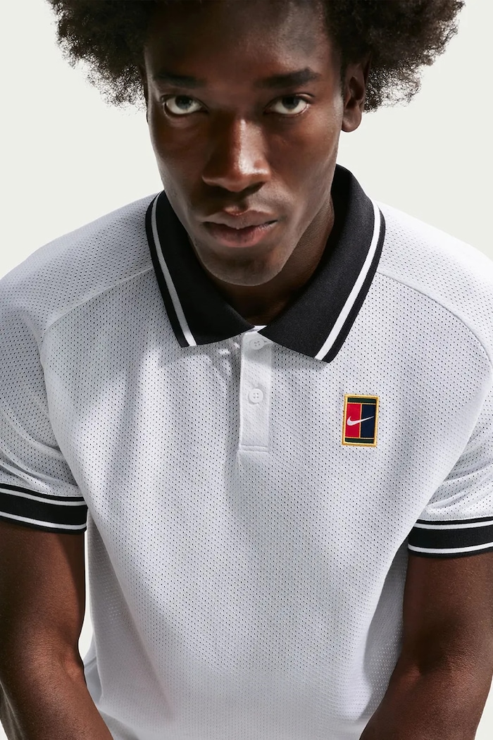 Polo sportowe męskie z bawełną NikeCourt Heritage Nike Sportswear biały FQ2101.100