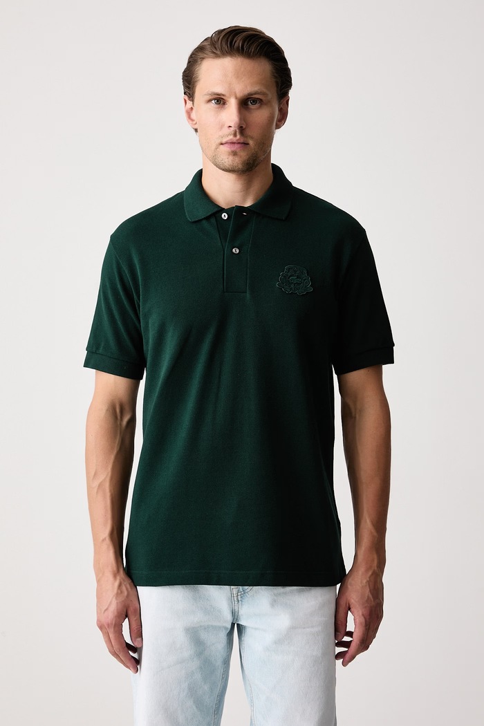 Lacoste Polo sportowe męskie bawełniane zielony PH9796
