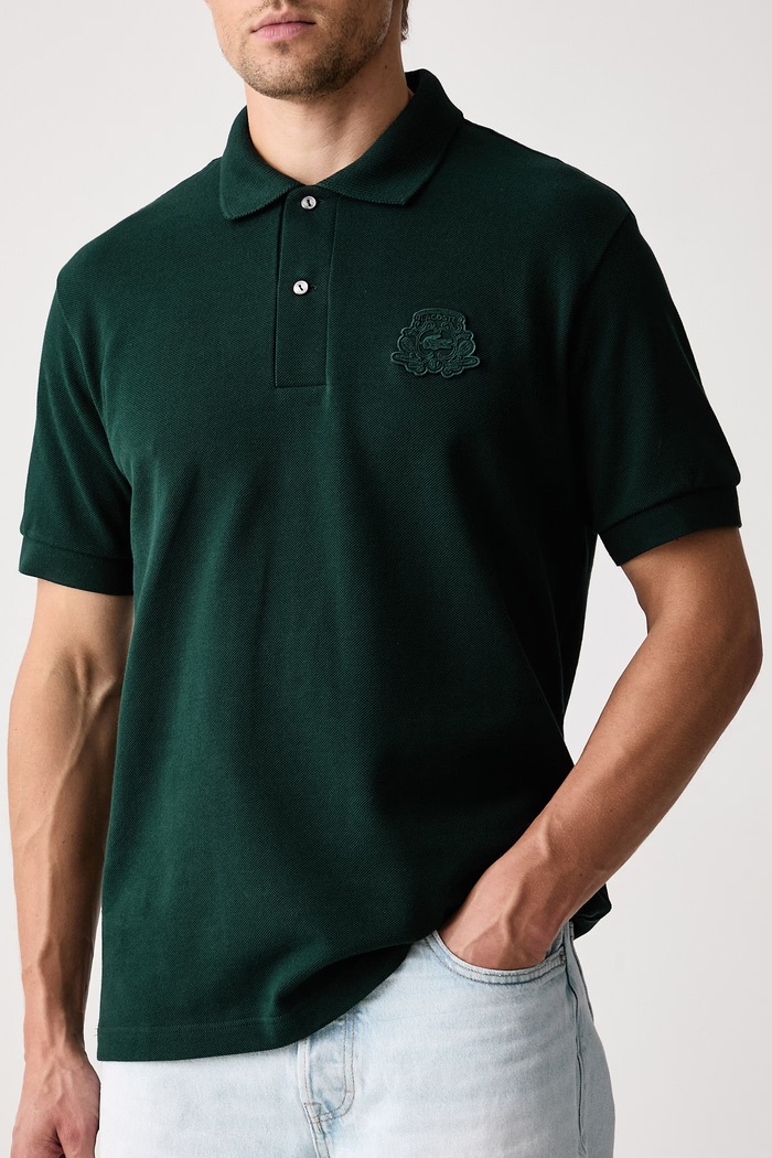 Odzież Lacoste Polo sportowe męskie bawełniane PH9796 zielony