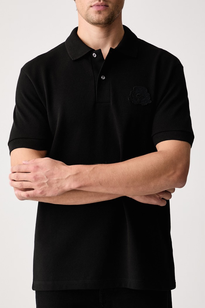 Odzież Lacoste Polo sportowe męskie bawełniane PH9796 czarny
