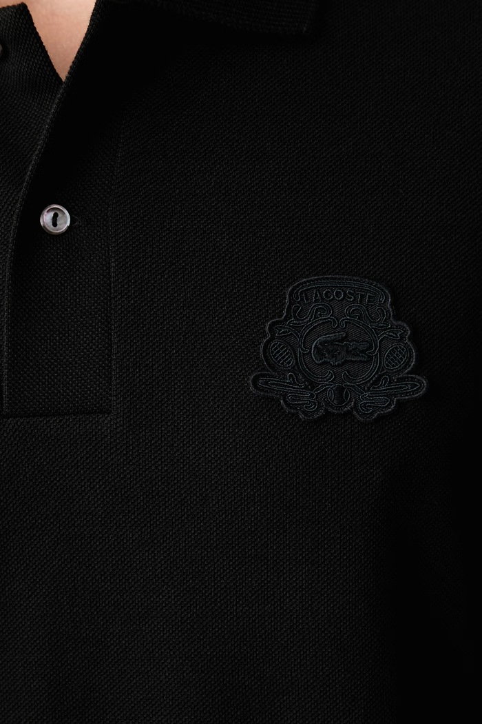 Polo sportowe męskie bawełniane Lacoste PH9796 czarny