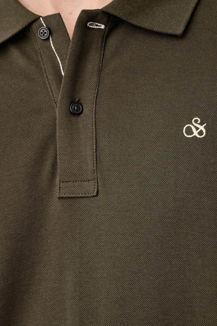 Polo męskie bawełniane Scotch & Soda 184414 zielony