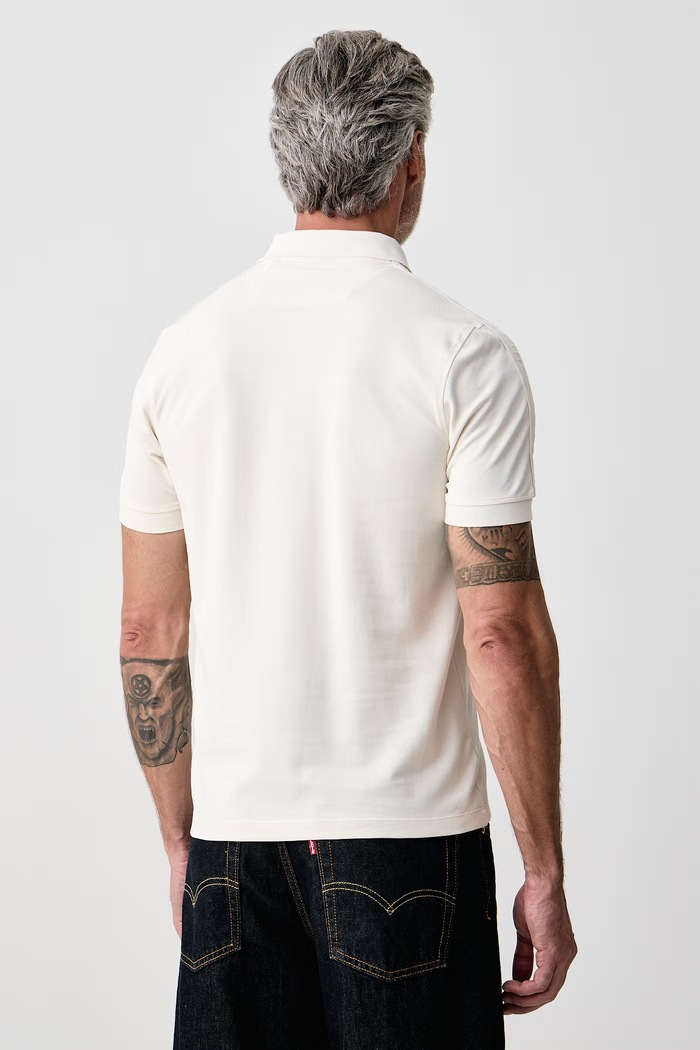 Guess Polo męskie bawełniane z elastanem THOR Z6YP03.K4967 beżowy AW26