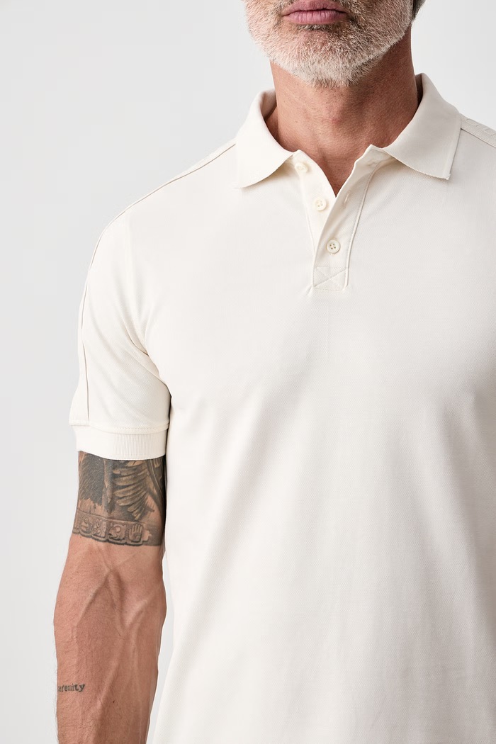 Odzież Guess Polo męskie bawełniane z elastanem THOR Z6YP03.K4967 beżowy
