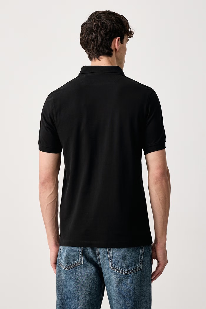 Guess Polo męskie bawełniane z elastanem THOR Z6YP03.K4967 czarny AW26
