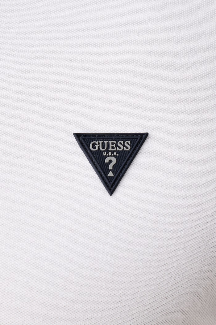 Πόλο ανδρικό με βαμβάκι Guess λευκό M6BP60.K6200