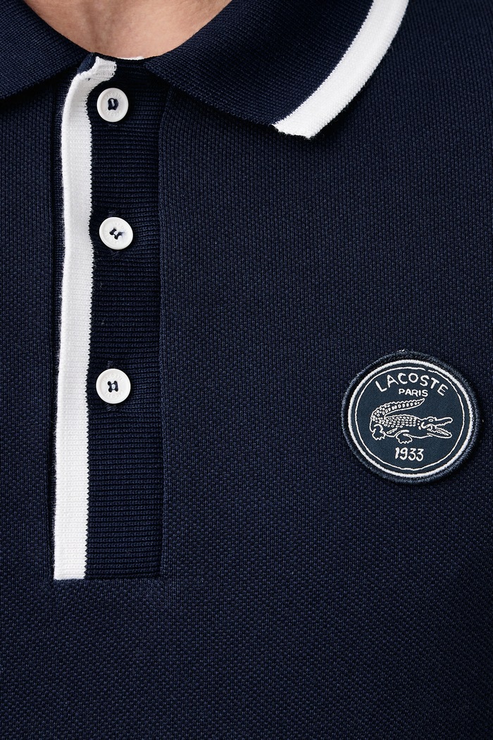 Longsleeve męski bawełniany Lacoste granatowy PH9720