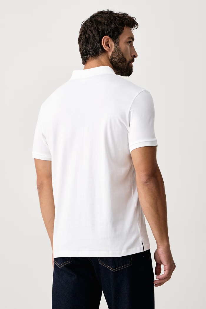 Odzież Calvin Klein Jeans Polo męskie bawełniane LV04RD255G biały