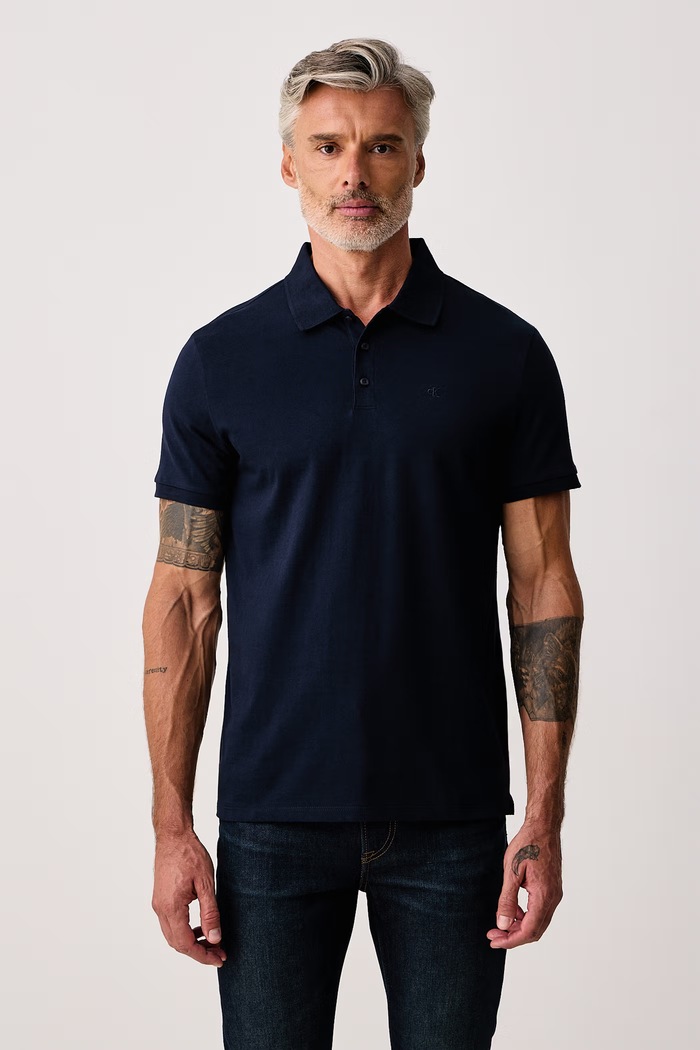 Calvin Klein Jeans Polo męskie bawełniane granatowy LV04RD255G