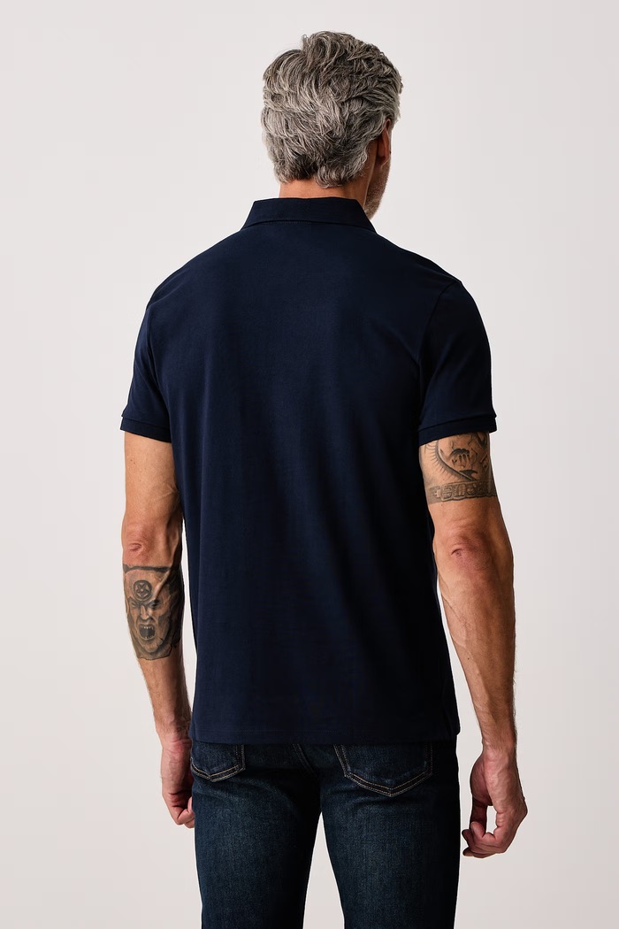Odzież Calvin Klein Jeans Polo męskie bawełniane LV04RD255G granatowy