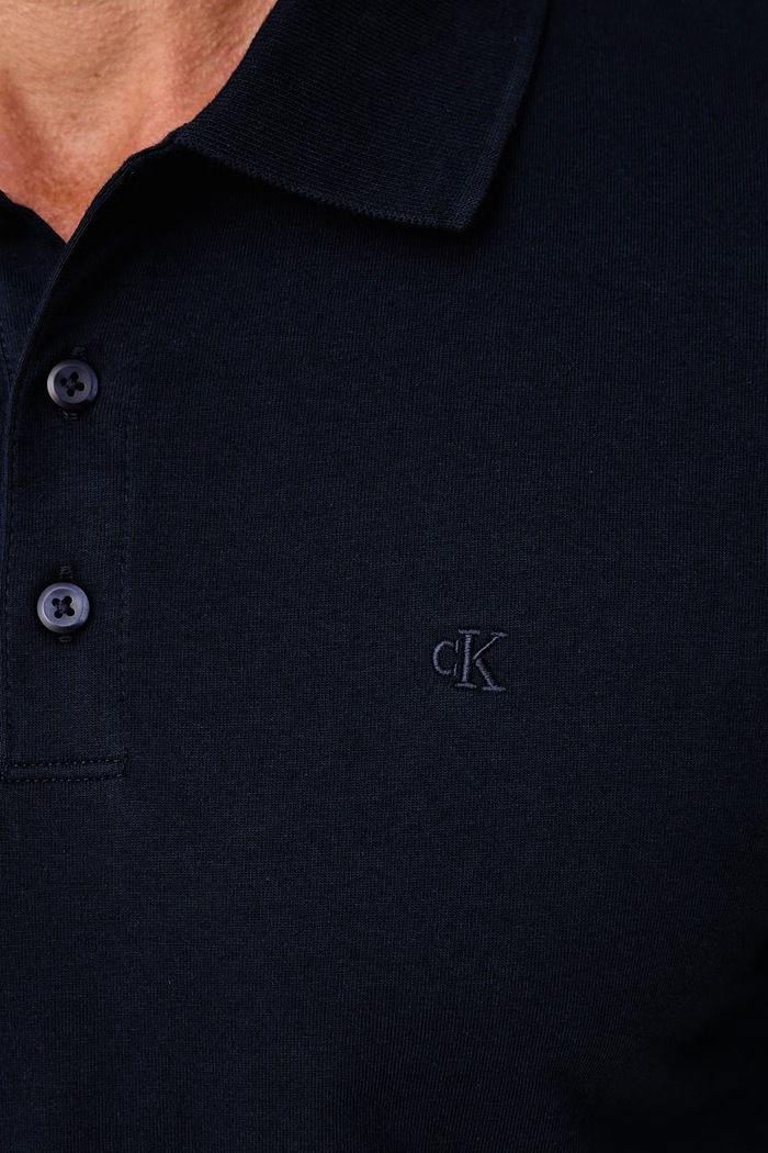 Polo męskie bawełniane Calvin Klein Jeans granatowy LV04RD255G