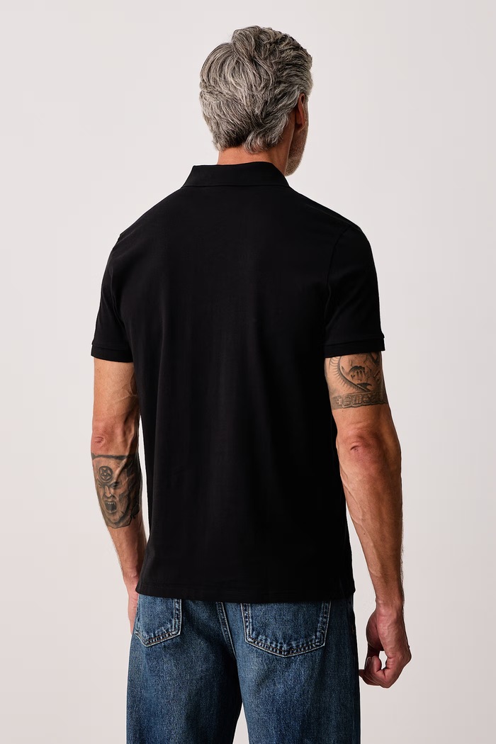Odzież Calvin Klein Jeans Polo męskie bawełniane LV04RD255G czarny