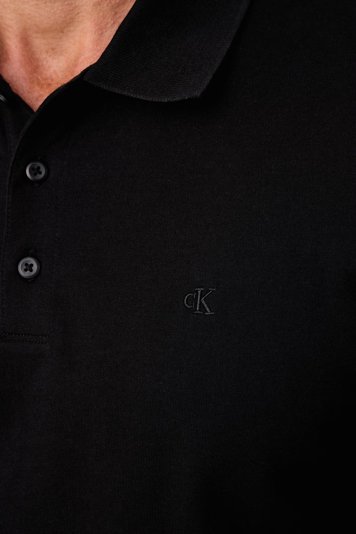 Polo męskie bawełniane Calvin Klein Jeans czarny LV04RD255G