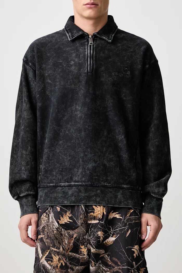 Lambert Polo Sweat sweatshirt cotton Men's Carhartt WIP black I037105